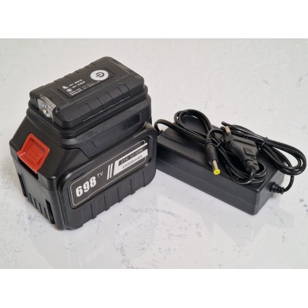Акумуляторна батарея збільшена до 30000 mAh для інструменту Makita 18-21V із зарядкою USB 3А*2, ліхтариком та блоком зарядки Акумуляторна батарея збільшена до 30000 mAh для інструменту Makita 18-21V із зарядкою USB 3А*2, ліхтариком та блоком зарядки